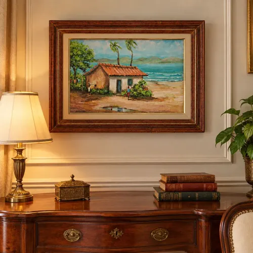 Quadro sobre tela pintado a mão