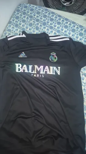 camisa real madrid preta balmain