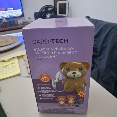 Inalador nubulizador mecânico pneumático a jato de ar, novo,na caixa e sem uso