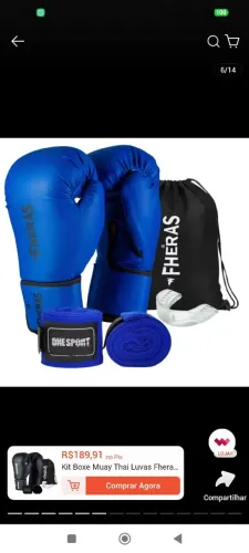 Luvas fheras Muay thai 14oz