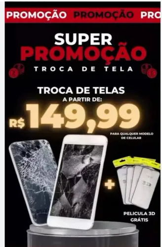 Troca de tela de celar