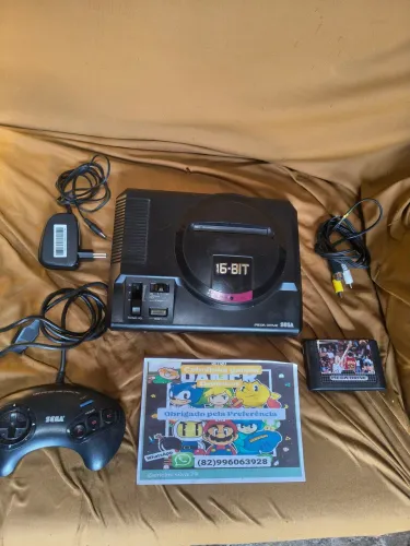 Mega drive completo funcionando normalmente