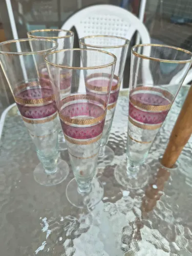 Jogo de taças de cristal, vintage
