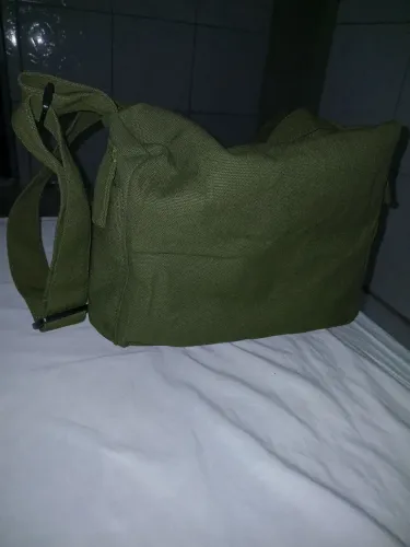 Bolsa de lona verde militar nova