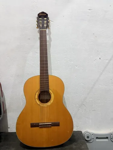 Violão acústico (com corrosão de cupim na abertura)