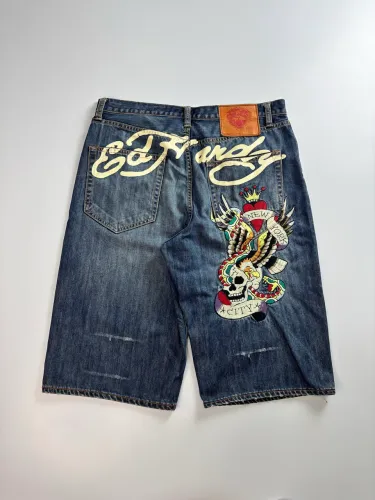ED HARDY VINTAGE BAGGY JORTS SIGN - 2007