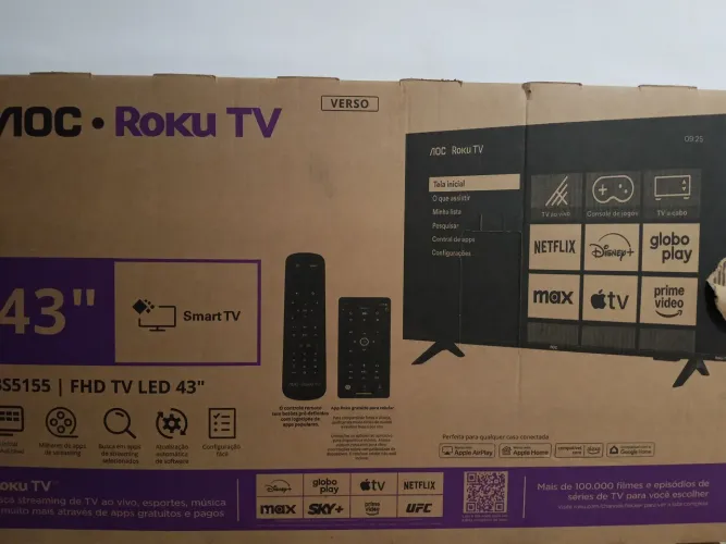 TV nova na caixa