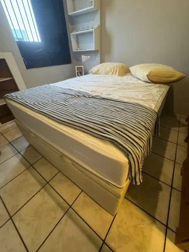 Cama Box Baú Casal + Colchão Plumatex Concept Molas Ensacadas - Excelente Estado