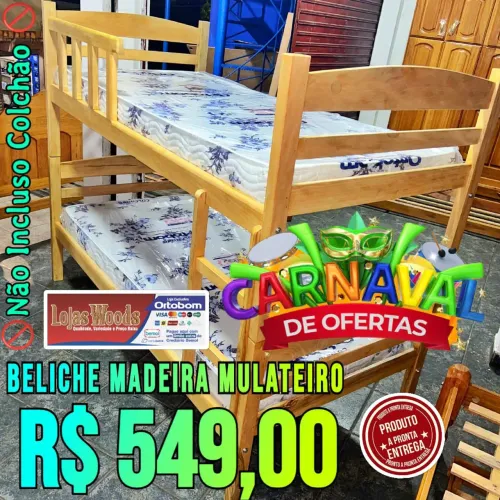 Beliche Madeira R$ 549,00 Woods Ofertas de Carnaval 