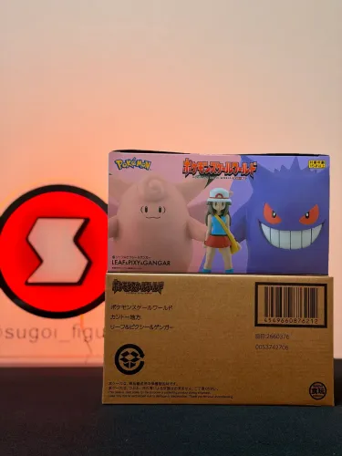 Pokemon Scale World Região de Kanto - Leaf, Clefairy e Gengar