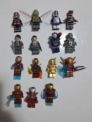 Lote minifiguras compatível Lego - Homem de ferro, homem formiga e Demolidor