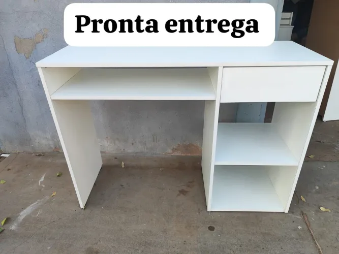 MESA CM 1 GAVETA/NICHO LATERAL MDF NOVO 
