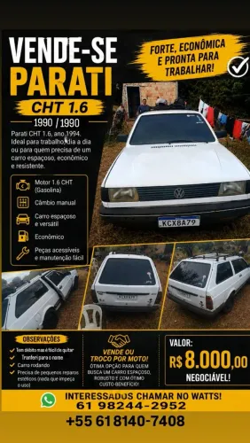 Volkswagen Parati CLI / CL/ Atlanta 1.6 (álcool) 1990