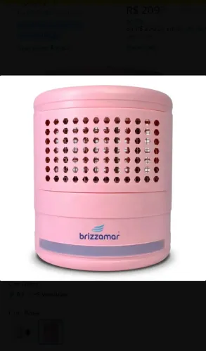 Purificador Ionizador E Ozonizador De Ar Rosa - Brizzamar