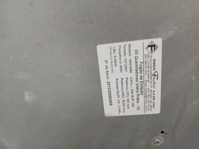 Cooktop Fischer 5 bocas sem as chaminhas 30reais 