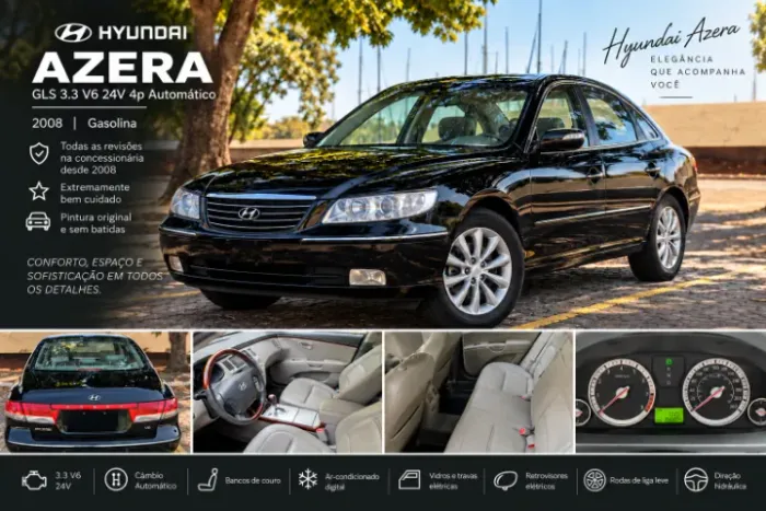 Hyundai Azera GLS 3.3 V6 24V 4P Aut. 2008