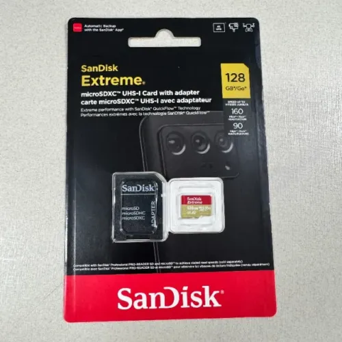 Cartão de memória micro SD 128gb - Sandisk - Extreme Novo Lacrado