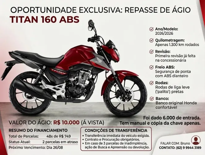 Moto Titan 160cc Agio