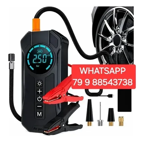 COMPRESSOR DE PNEU COM AUXILIAR DE PARTIDA ORIGINAL COM TELA
