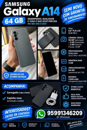 Samsung A14| Seminovo 64 gigas 4gb RAM