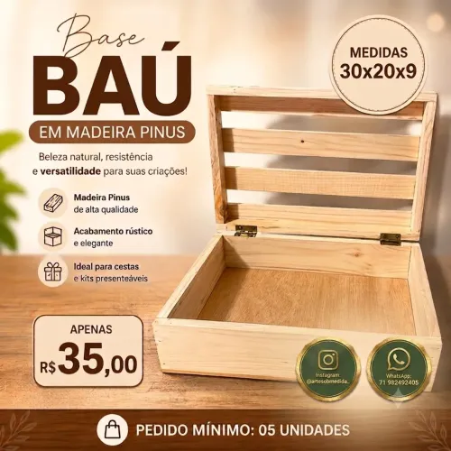 Base baú para cestas 