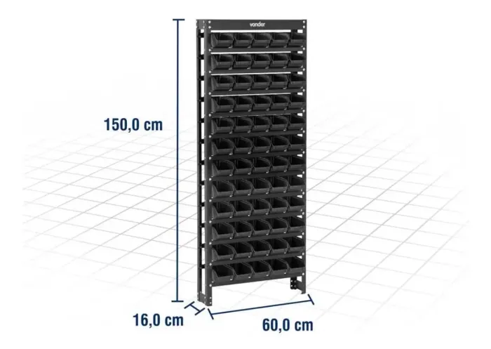 Estante Metálica 60 gavetas