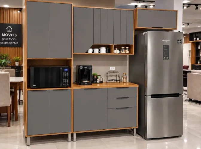 Armário de cozinha completo 100% mdf oferta