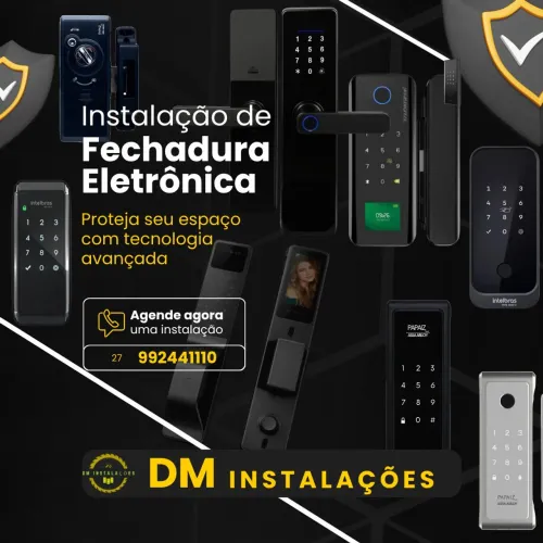 Instalação de fechadura eletrônica/digital