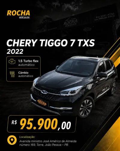 Chery Tiggo 7 TXS 1.5 16V Turbo Flex Aut. 2022