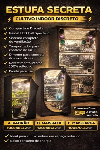 Estufa Cultivo Indoor - Sapateira GB 100x70x42 Modelo especial + Largo