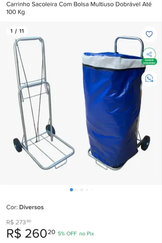 Carrinho de compras /sacoleira 