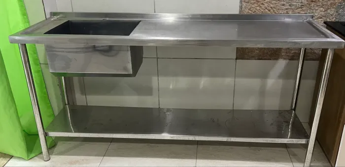 Mesa Pia Aço Inox Uma Cuba