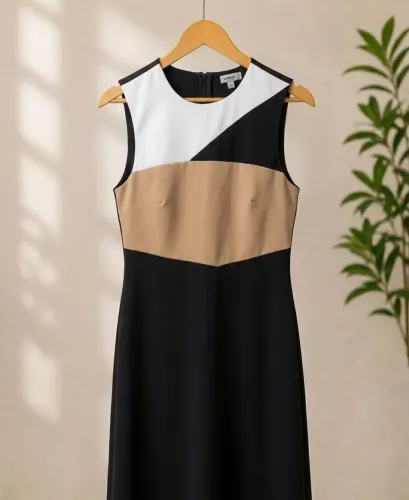 Vestido Curto Tricolor - Colcci