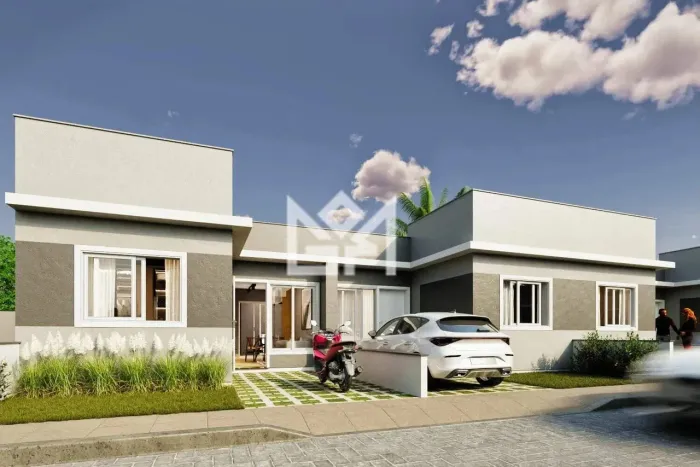 Casa com Pátio Privativo em Condomínio Fechado no Parque dos Anjos ? 2 Dormitórios e 1 Vag