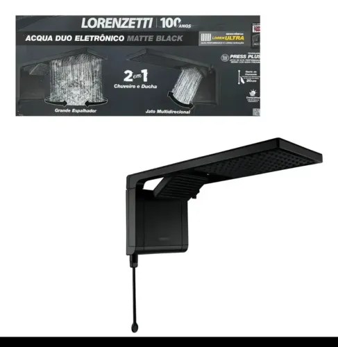 Ducha Lorenzetti Aqua Duo Ultra Preta 220v
