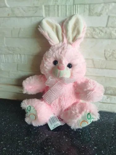 coelho de pelúcia rosa (20% off)