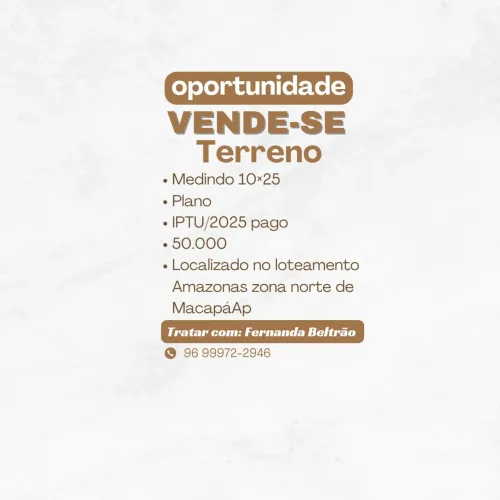 Terreno no loteamento Amazonas