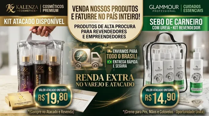 Lote de Cosméticos para Revenda - Renda Extra"