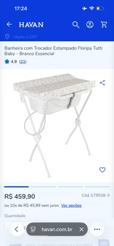 Suporte para banheiro e trocador