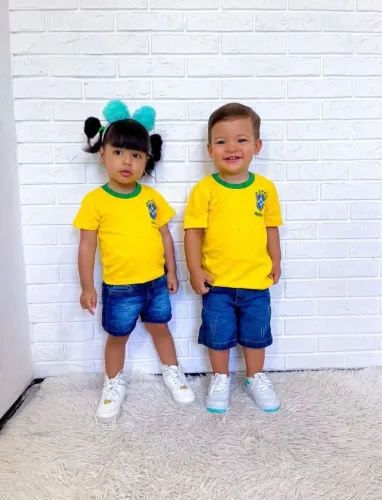 Camisa infantil bordada para revenda (atacado 8 peças)