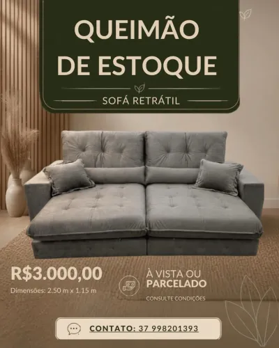 Sofá Retrátil - Novo