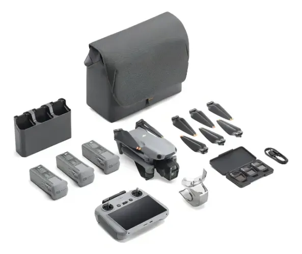 DJI AIR 3S FLY MORE COMBO Controle com tela DJI RC 2 | 3 baterias