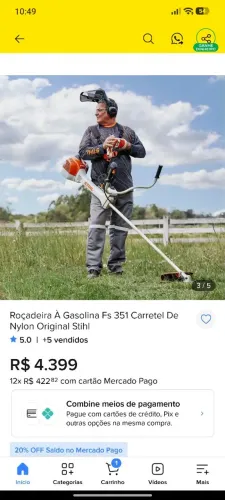 Roçadeira a gasolina Stihl FS 351 zero