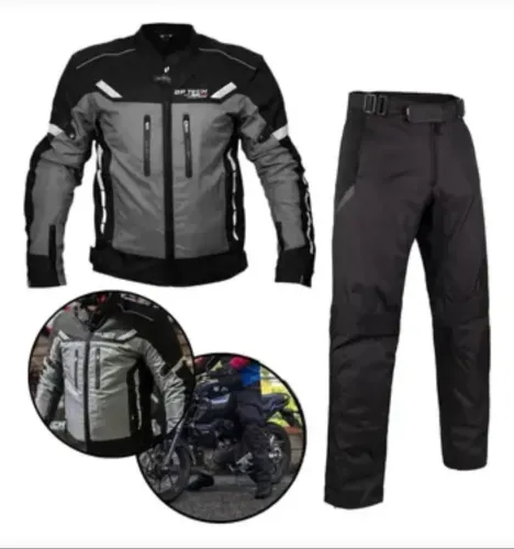 JAQUETA GP TECH EXPLORER - GG-XL - MASC  PRETA CINZA /CALÇA TEXX STRIKE V2 MASC PRETA XL