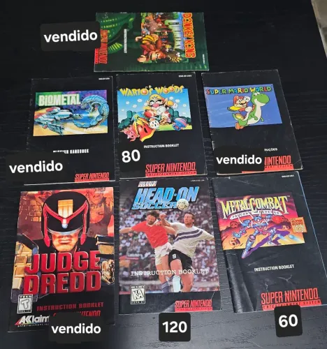 Manuais de instruções jogos super nintendo
