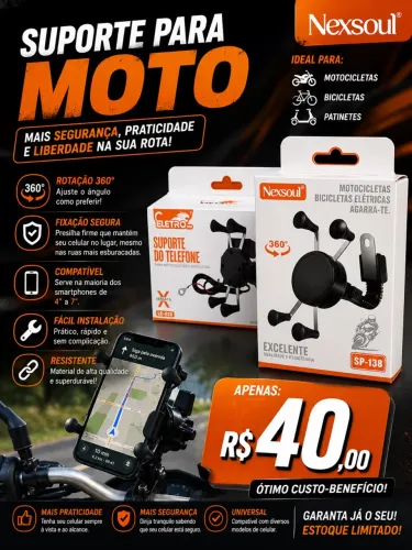 Suporte De Celular Para Moto