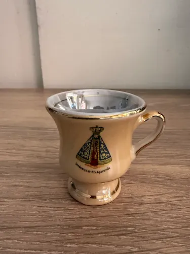 xícara antiga porcelana nossa senhora aparecida