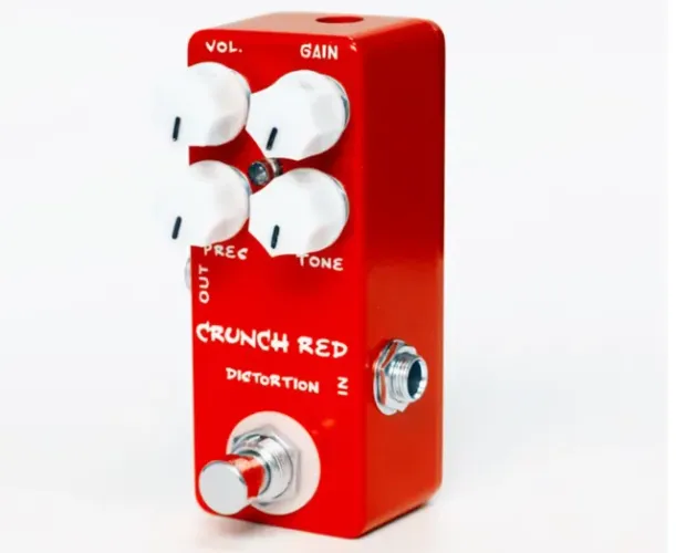Pedal De Microefeito Crunch Red Distortion Clone Crunch Box Red Vermelho