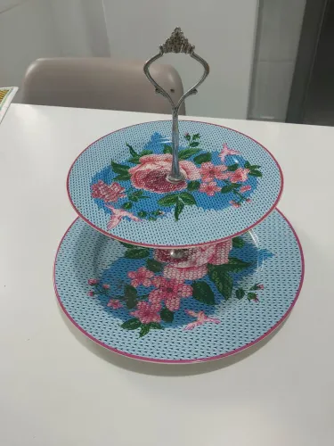 Suporte para doces, cupcakes de porcelana vintage