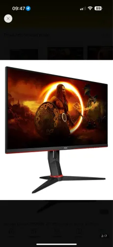 Monitor Gamer 27G2S/BK 27'' 165hz 1ms Va Ajuste de Altura Preto/Vermelho Doc